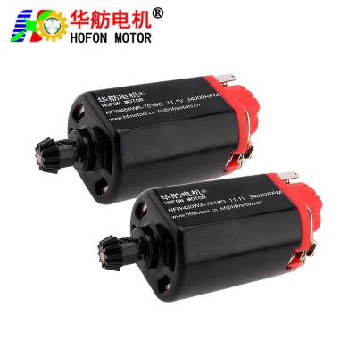 China Hofon HFW460WA-7018G85D Short Shaft 11.1V 34000RPM Non Waterproof High Speed ​​High Toque DC Motor For AEG Water Bomb Toy Gun for sale