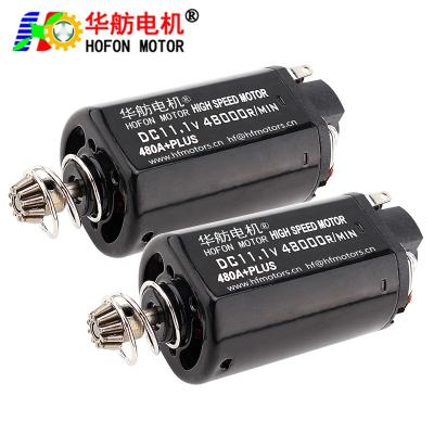 China Hofon HF480SA-11480 Short Shaft 11.1V 48000RPM Non Waterproof DC Carbon Brush Motor For AEG Airsoft for sale