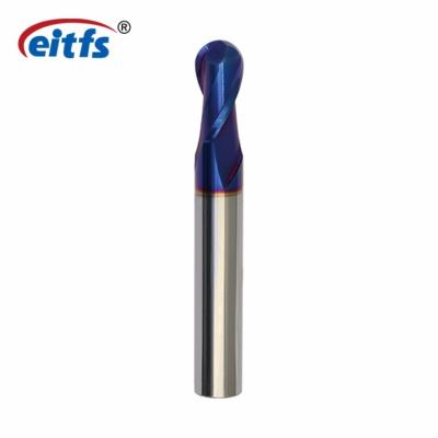 China High Performance HRC 55 Solid Carbide 2 Flute Carbide Ball Nose CNC End Mill Cutter Solid Cutter for sale