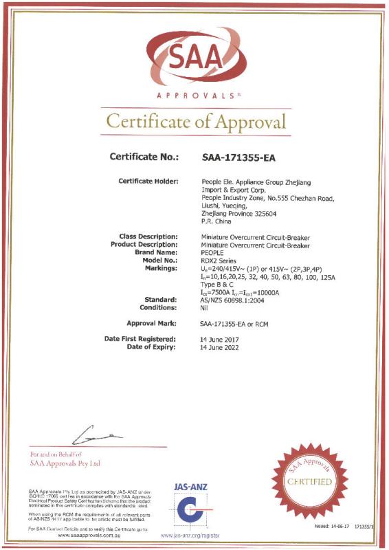 SAA - People Ele.appliance Group Zhejiang Import & Export Corp.