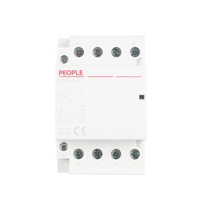 China PA66 RDCH8-63 4P Household Contactor 63A 4P modular contactor CE CB Certificate for sale