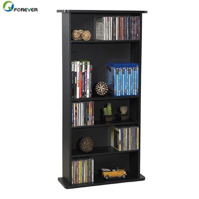 China Convertible Black CD Shelf Video Games Media Storage Cabinet Office Cabinet for sale