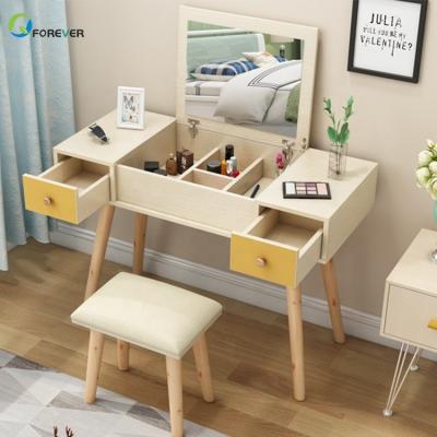 China Economic Modern Minimalist PANEL Makeup Whiteboard with Mirror and Stool for sale