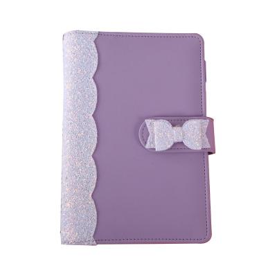 China 6 ring silver organizer a5 a6 spiral wholesale budget binder agenda binder spiral b5 notebook with zipper envelopes for sale