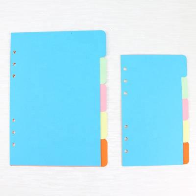 China Wholesale Spiral Multi Color Paper Binder A6 Spiral Index Divider for sale