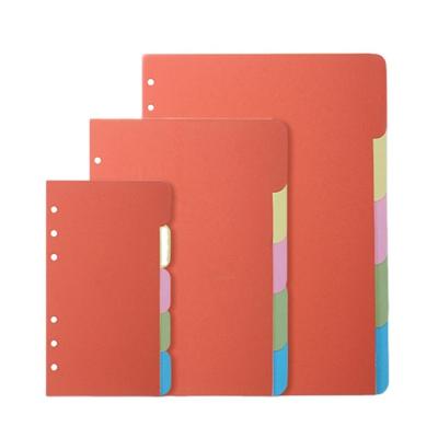 China Wholesale Custom Spiral A6 Planner Divider A6 Loose Leaf Notebook Planner Index Sheet Binding Dividers for sale