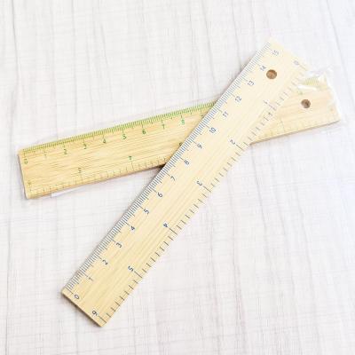 China School Office Stationery Vocational Education Ruler Set Scale Wooden Ruler For Kids Mini Wooden Ruler 15cm for sale