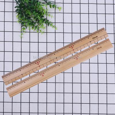 China Eco-Friendly Bamboo Ruler Set 30cm Japan Bamboo Ruler Safety Scale Office Stationery Office School Bamboo Ruler for sale