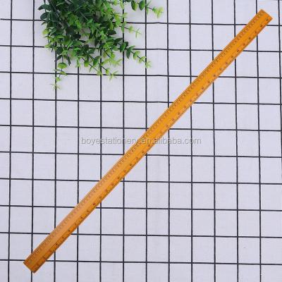 China Factory Cheap School Office Stationery Wooden Scale 1 Meter Ruler 100cm Straight Ruler Wood Measuring Straight Meter for sale