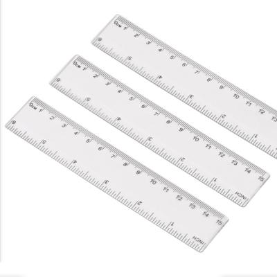 China Children Promotional Plastic Drawing Tool Scale Ruler School Office Stationery Scale Transparent Plastic Wood Ruler for sale