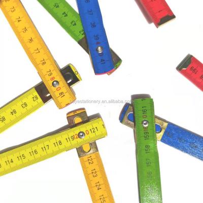 China School Office Stationery Customized Wooden Folding Ruler Measuring Tools 2m Ruler Wooden Foldable Rulers Color Print for sale