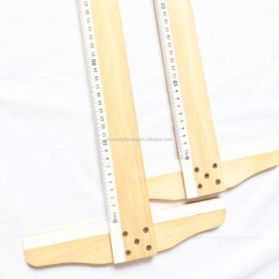 China School Office Stationery Factory Ruler Supplies Wooden Ruler T Shape Square Ruler T Shape Stationery Set Square Ruler t for sale