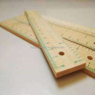 China School Office Stationery Vocational Education Ruler Set Scale Wooden Ruler For Mini Straight 15cm Children's Wooden Bamboo Ruler for sale