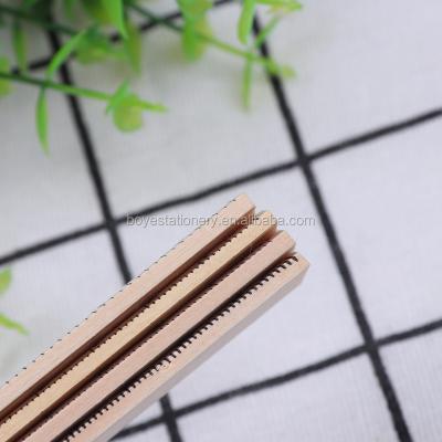 China Eco-friendly School Office Stationery Students School Stationery Wooden Drawing Straight Ruler 15cm/20cm/30cm Bulk For Hotsale for sale