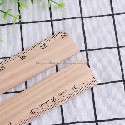 China Cheap Promotional School Office Stationery Kids Ruler Set 18cm Kids Scale Ruler 20cm Wooden Mini Straight Ruler for sale