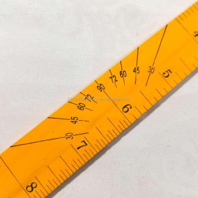 China School Office Stationery School Stationery Paint Yellow Wooden Straight Ruler 30cm Kids Wooden Stationery Ruler Printed for sale