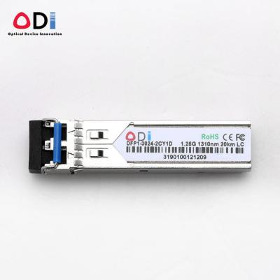 China FTTX Network Solution ODI-1.25G BiDi SFP Module 1550nm/1310nm 10km DDM Transceiver Module for sale