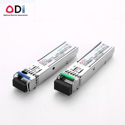 China FTTX Network Solution ODI-1.25G BiDi SFP Module 1310nm-TX/1550nm-RX 3km DDM Transceiver Module for sale