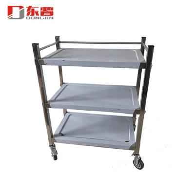 China Logo Furniture Wheels Stand Metal Salon Serving Trolley Food Cart Modern Silk Cosmetic Manicure for sale