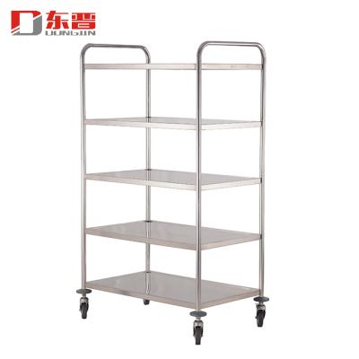 China S/S 201 Stainless Steel Cafeteria Hotel Restaurant Kitchen Equipment Room Service Beverage Cart Carts for sale