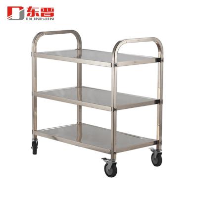 China S/S201 Stainless Steel Dining Meal Transport Restaurant Food Kitchen Serving Cart Cart for sale