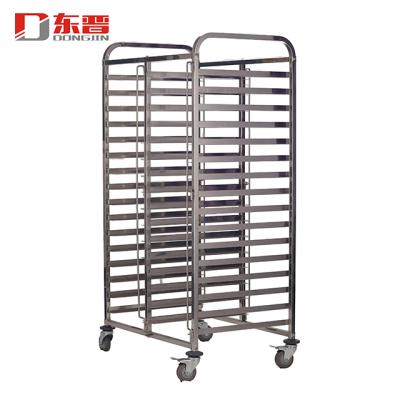 China S/S 201 32 Trays Mobile Stainless Steel Bread Cake Trolley Cart For Oven Bakery Trays for sale