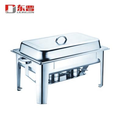 China Economy S/S201 Stainless Steel Rectangular Buffet Beetle Liquor Stove Chafing Dish Food Warmer Price for sale