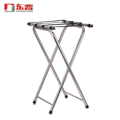 China Modern Modern Metal Stainless Steel Hotel Folding Luggage Rack Retractable Carrier for sale