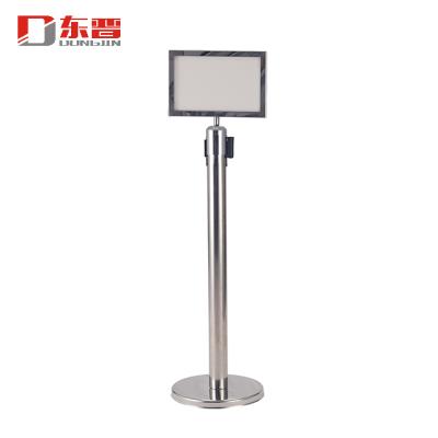 China S/S201 Stainless Steel Retractable Queue Rack Pole Rope Crowd Control Barrier Queue Support for sale