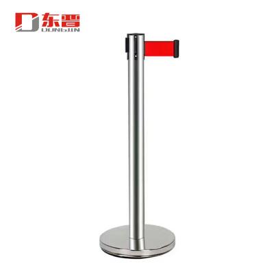 China S/S201 Railway Station Ticket Crowd Control Barricade Belt Cassette Retractable Queue Pole Barriers for sale