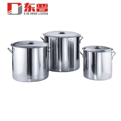 China 1.0mm Thickness Stainless Steel Sustainable Stock Cooking Pot For Restaurant Kitchen Tableware for sale