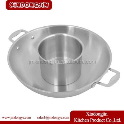 China HHW3210 Sustainable Cooking Shabu Shabu Stainless Steel Pot 4 Part Steamer Cookware Use For Professional for sale