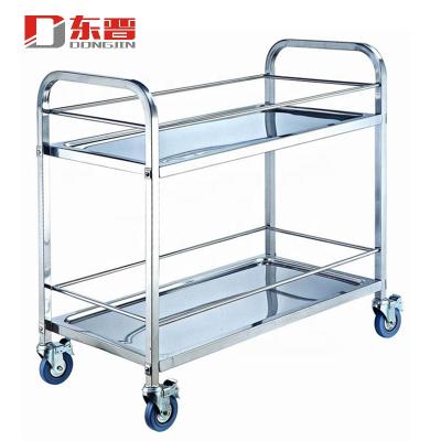 China Dental Mobile Hospital Trolley Stainless Steel Disinfection Hostess Table Trolley For Hospital Hotel for sale