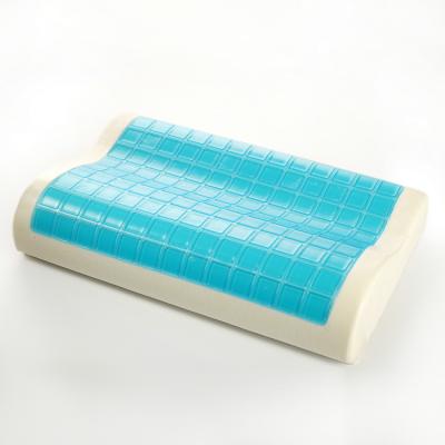 China Factory Price Unique Orthopedic Contour Pillow Memory Foam Cool Cooling Gel Pillow for sale