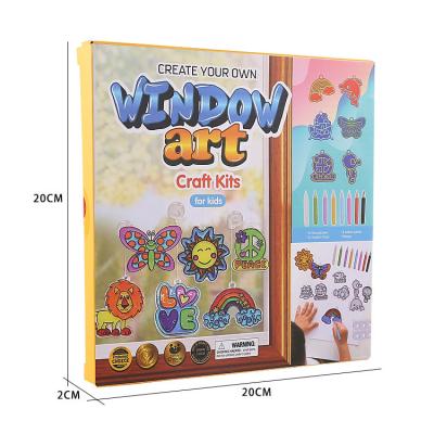 China Educational Toys Gifts New Products DIY Toys Drawing Toys Suncatcher Window Art Paint 3D Flash Sticky Art Deco Glass WINDOW PAINTING for sale