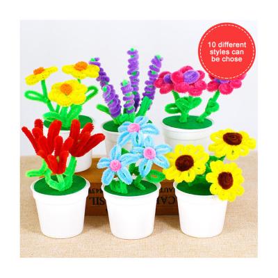 China Q.I. Educational DIY Handcraft Assorted Kids Use Chenille Rod Pipe Cleaners Chenille Rod Factory Supplier for sale