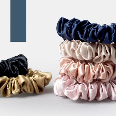 China Direct luxury silk hair scrunchies mulberry girl hair decoration factory supply silk scrunchies volume for sale