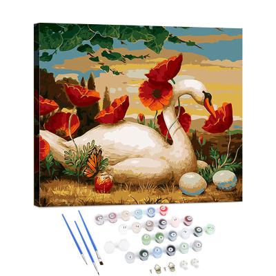 China New Design DIY CREATIVE Oil Animal Painting By Numbers Kit Custom Paint By Numbers With Frame for sale