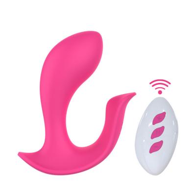 China Hot Selling Silicone+ABS Radio Remote Control Clitoral Stimulator Panti Women Toys Wearable Vibrating Vibrator for sale