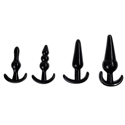 China Flexible Medical Grade Silicone Anal Toys Butt Plug Sex Toys Big Long Large Anal Plug Set Small and Medium Anal for sale