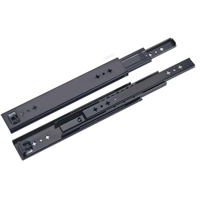 China Factory Industrial Tool Box 120lbs Load Direct Heavy Duty 53mm Drawer Slides /Telescopic Channel /drawer Rails Black Ball Bearing for sale