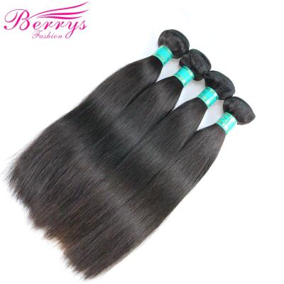 China Silky Straight Wave Berrys Fashion Brazilian Straight Bundles 100% Unprocessed Virgin Hair Extensions Can Be Bleached Dyed Changed Design for sale