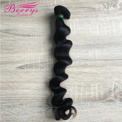 China Loose Wave 100% Raw Unprocessed Cambodian Human Hair Extensions Natural Black Loose Wave Hair Wefts for sale