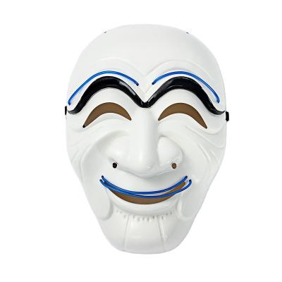 China 2022 Hot Selling Korean Movie Silver TV Burglary LED Light Mask Eco-friendly Halloween Korean Party Face Mask Party Cosplay for sale