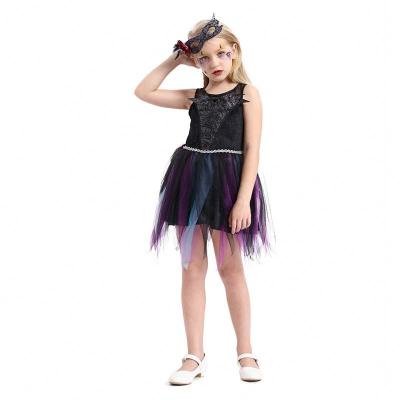 China Scary Halloween Party Cosplay Interpretation Girls Halloween Witches Costume For Girls Halloween Witch Costume Role Playing Parties Interpretation Dress UP Set for sale