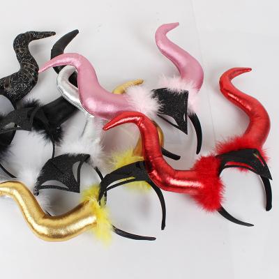 China Halloween Devil Horn Headband Ghost Party Decoration Headdress Dance Party Props for sale