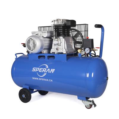 China New design 2hp 50l lubricated pistonbelt driven portable air compressor for sale