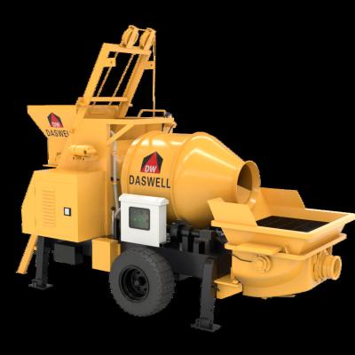 China Factory Concrete Mixer Pump Trailer Pump Concrete Machine Mobile Concrete Mixer With Pump for sale