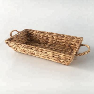 China Viable Water Hyacinth Assortment Trays Straw Basket And Trays For Sale for sale