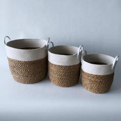 China Sustainable Hot Sale Extra Large Baskets Kids Rope Storage Baskets With Handles for sale